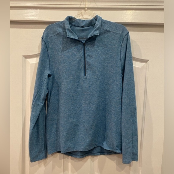 Lululemon Surge Warm 1/2 Zip size M heathered blue - Picture 2 of 7